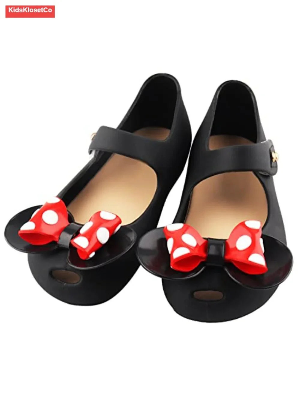 Girls Mary Jane Jelly Sandals Princess Bow Party Shoes Non-Slip